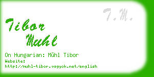 tibor muhl business card